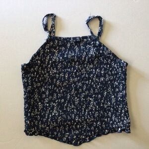 art class Navy Floral Smocked Cami Top